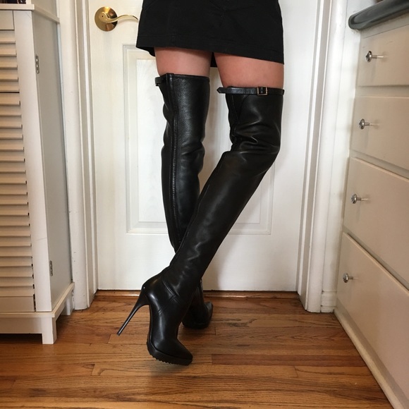 burberry over knee boots